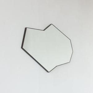 In Stock Octagon Bapa™ Irregular shaped Art Deco Mirror with a Bronze Patina Frame