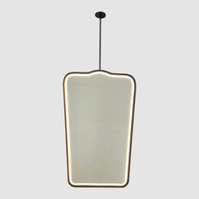 NEW Set of two Gio Ponti inspired Ceiling Suspended Illuminated Mirror with Bronze Patina Frame - Vintage N.4