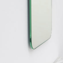 In Stock Quadris™ Blue Tinted Rectangular shaped Minimalist Frameless Mirror
