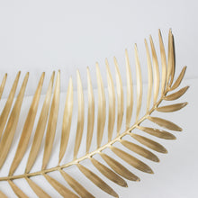 Hand-cast Long Palm Tree Leaf Decorative Brass Sculpture - Large