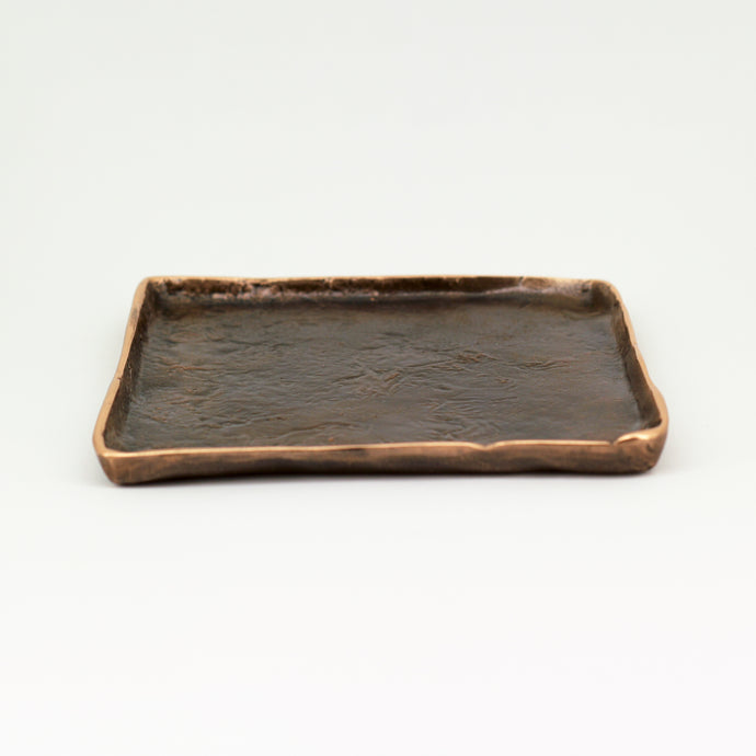 Handmade Cast Bronze Trinket Tray Inspired by Wabi-Sabi