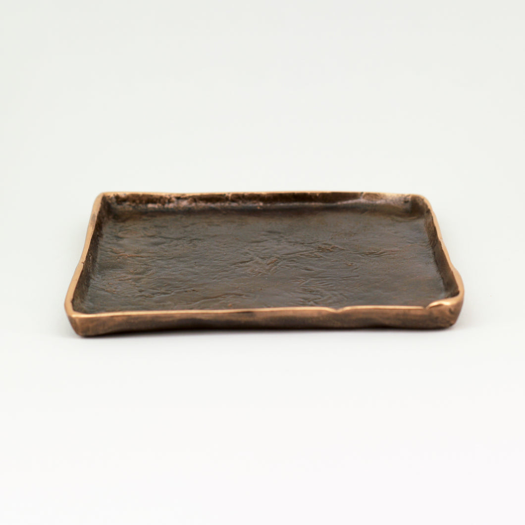 Handmade Cast Bronze Trinket Tray Inspired by Wabi-Sabi