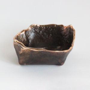 Wabi Sabi small Hand Cast Bronze Decorative Bowl, Vide-Poche