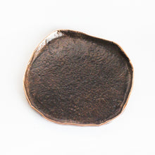 Rounded Handmade Cast Bronze Trinket Tray Inspired by Wabi-Sabi, videpoche
