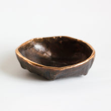 Rounded Handmade Cast Bronze Bowl Inspired by Wabi-Sabi, Vide-Poche