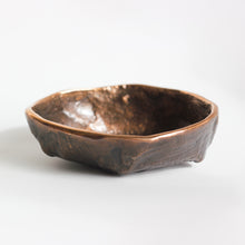 Rounded Handmade Cast Bronze Bowl Inspired by Wabi-Sabi, Vide-Poche
