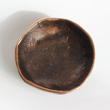 Rounded Handmade Cast Bronze Bowl Inspired by Wabi-Sabi, Vide-Poche