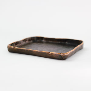 Small Handmade Cast Bronze Trinket Tray Inspired by Wabi-Sabi
