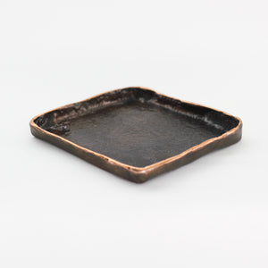 Small Handmade Cast Bronze Trinket Tray Inspired by Wabi-Sabi