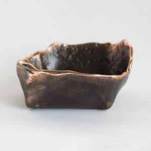 Wabi Sabi small Hand Cast Bronze Decorative Bowl, Vide-Poche