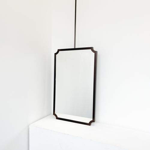 Ceiling Suspended Vintage N.8 Mirror with Bronze Patina Full Frame
