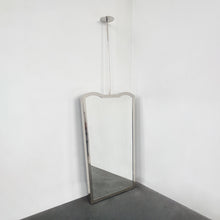 Gio Ponti inspired Ceiling Suspended Mirror with Nickel Plated Full Frame - Vintage N.3