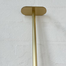 Capsula™ Ceiling Suspended Contemporary Mirror with a Brass Frame and Front Illumination