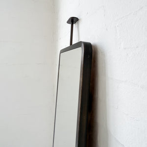 NEW Ceiling Suspended Quadris Rectangular Mirror with Mitred Bronze Patina Full Frame