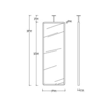 NEW Ceiling Suspended Quadris Rectangular Mirror with Mitred Bronze Patina Full Frame