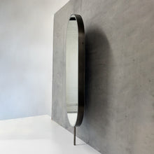 Set of Two Capsula™ Countertop Illuminated Mirrors with Contemporary Blackened Stainless Steel Frame