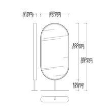 Set of Two Capsula™ Countertop Illuminated Mirrors with Contemporary Blackened Stainless Steel Frame