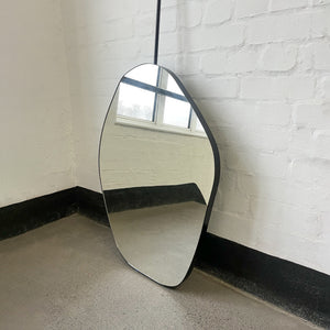 NEW Ceiling Suspended Freeform Mirror with Minimalist Black Frame