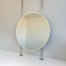 Countertop to Ceiling Round Mirror with Front Illumination