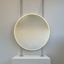 Countertop to Ceiling Round Mirror with Front Illumination