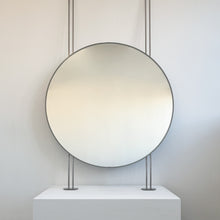 Countertop to Ceiling Round Mirror with Front Illumination
