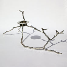 Magnolia Twig Nickel Plated Candle Holder, Long