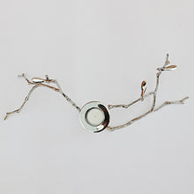 Magnolia Twig Nickel Plated Candle Holder, Long
