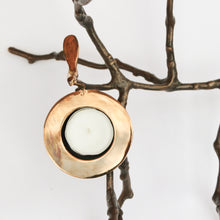 Bronze Cast Magnolia Twig Tealight Holder With Light Patina - Tall