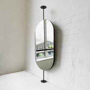 NEW Countertop to Ceiling Capsula™ Mirror with Bronze Patina Brass Frame