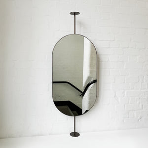 NEW Countertop to Ceiling Capsula™ Mirror with Bronze Patina Brass Frame
