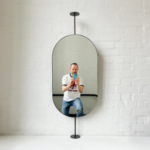 NEW Countertop to Ceiling Capsula™ Mirror with Bronze Patina Brass Frame