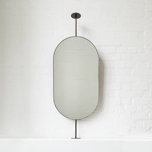 NEW Countertop to Ceiling Capsula™ Mirror with Bronze Patina Brass Frame