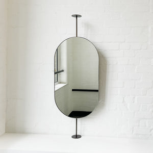 NEW Countertop to Ceiling Capsula™ Mirror with Bronze Patina Brass Frame