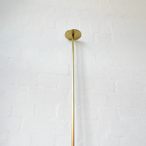 NEW Orbis™ Countertop to Ceiling Round Mirror with Brass Frame