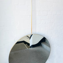 NEW Orbis™ Countertop to Ceiling Round Mirror with Brass Frame