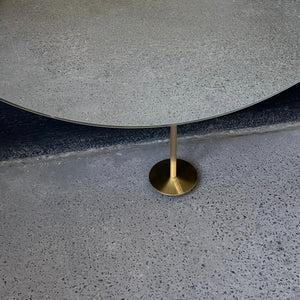 NEW Orbis™ Countertop to Ceiling Round Mirror with Brass Frame