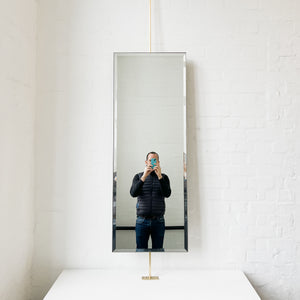 NEW Quadris™ Countertop to Ceiling Rectangular Bevelled Mirror with Brass Frame