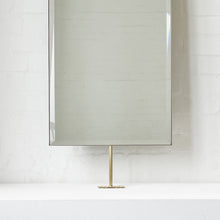 NEW Quadris™ Countertop to Ceiling Rectangular Bevelled Mirror with Brass Frame