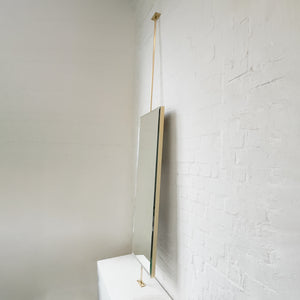 NEW Quadris™ Countertop to Ceiling Rectangular Bevelled Mirror with Brass Frame