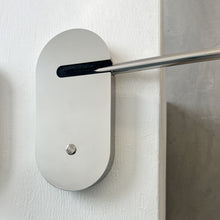 Illuminated Wall-Attached Magnifying Mirror with Brass Frame and Collapsible Arm