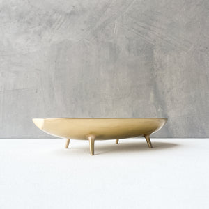 Cast Brass Long Bowl with Legs
