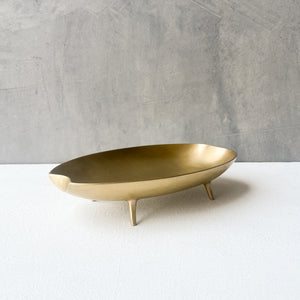 Cast Brass Long Bowl with Legs