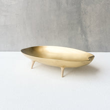 Cast Brass Long Bowl with Legs