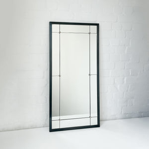 Quadris™ Rectangular Multi-Panelled Mirror with Blackened Metal Frame