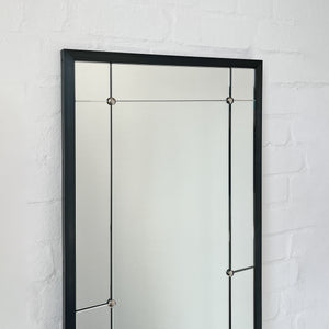 Quadris™ Rectangular Multi-Panelled Mirror with Blackened Metal Frame