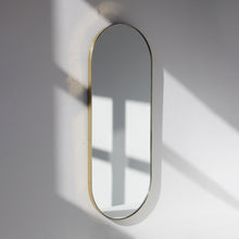 Capsula™ Capsule shaped Wide Mirror with Elegant Brass Frame