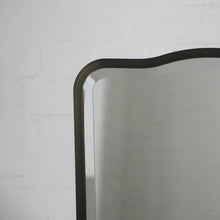 Mid Century Bevelled Mirror with Handcrafted Patina Full Frame - Vintage N.4