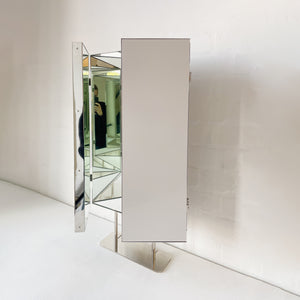 NEW Triptych Countertop Mirror with Minimalist Nickel Plated Frame