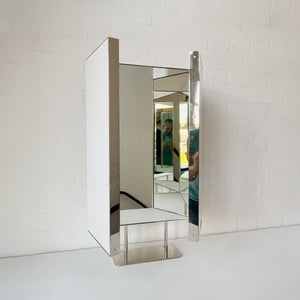 NEW Triptych Countertop Mirror with Minimalist Nickel Plated Frame