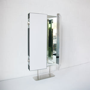 NEW Triptych Countertop Mirror with Minimalist Nickel Plated Frame